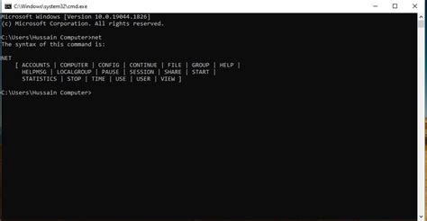 net use command|net use to map a drive.